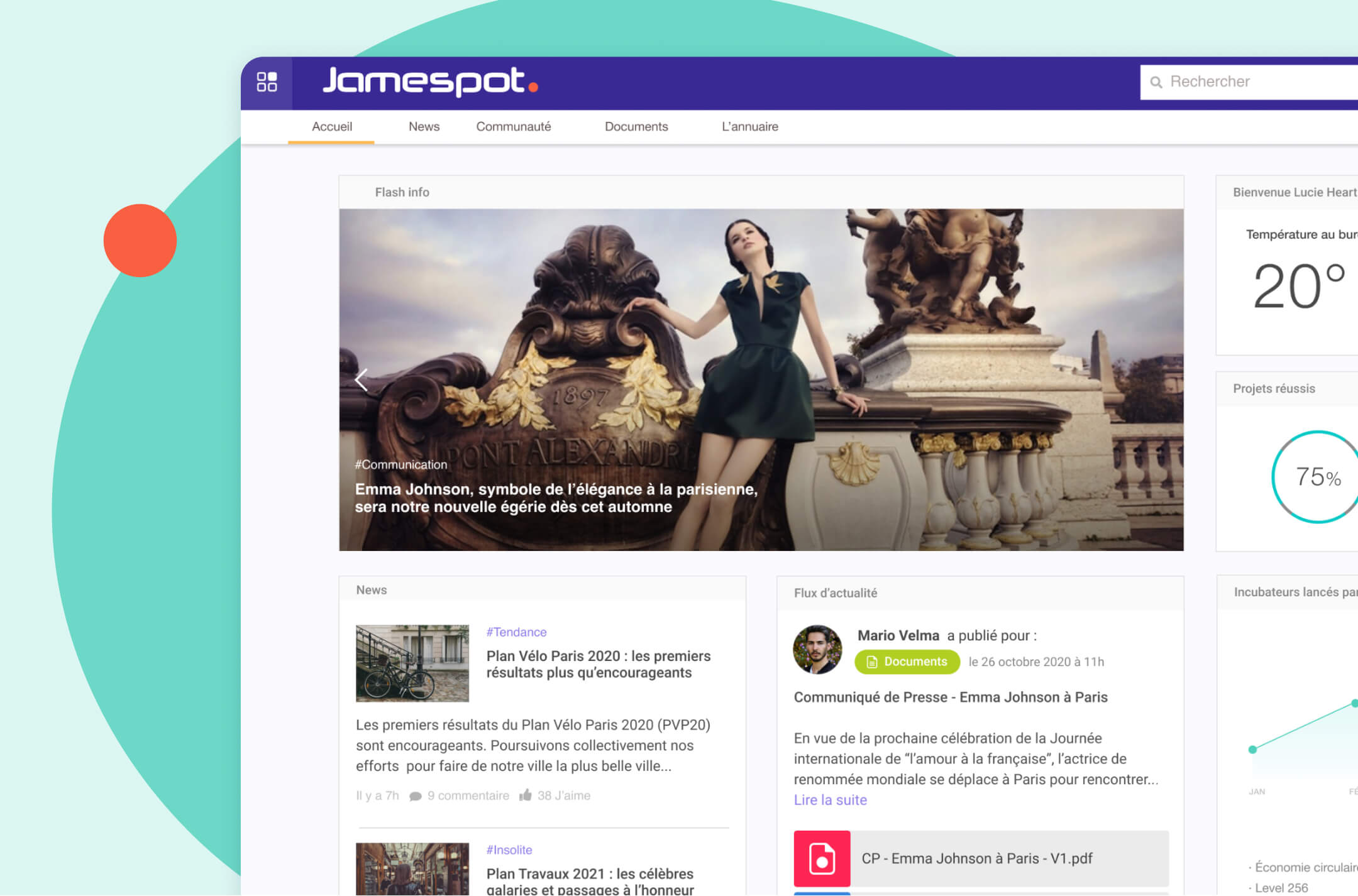 Jamespot - Fast Intranet