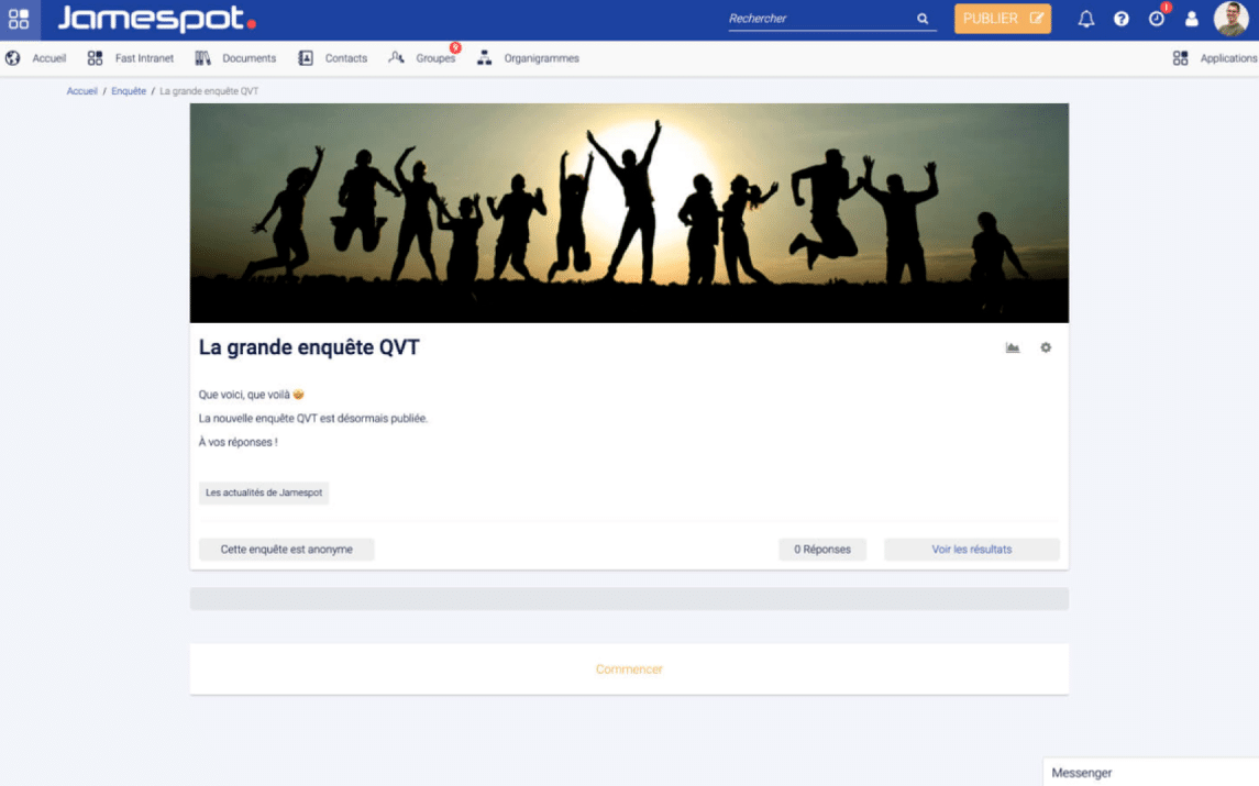 applications jamespot pour une strategie de communication interne