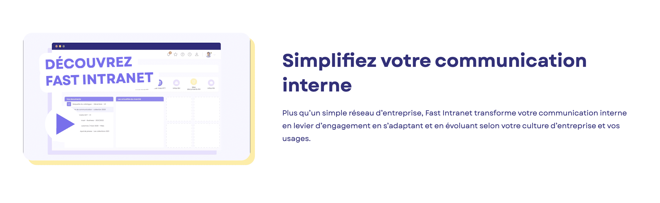 Fast Intranet, l'intranet no code et modulable de Jamespot