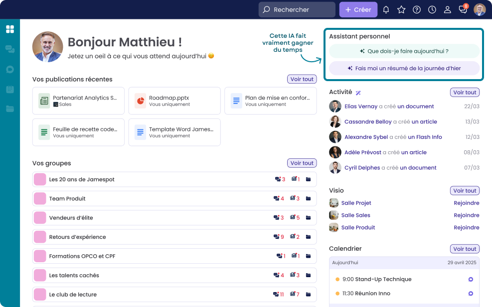 Team Work - Travail collaboratif - Jamespot